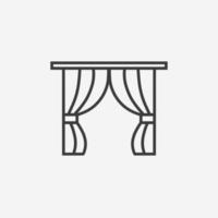 curtain icon vector isolated symbol sign