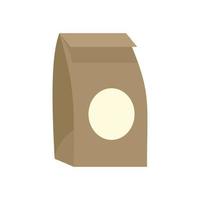 Paper packet icon, flat style vector