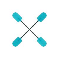 Oars icon, flat style vector