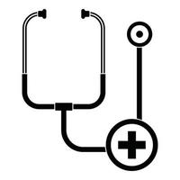 Stethoscope icon, simple style vector