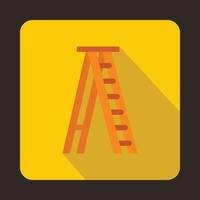 icono de escalera, tipo plano vector