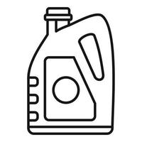 icono de bote de plástico de aceite, estilo de esquema vector