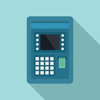 Atm pin code icon, flat style vector