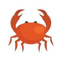 Sea crab icon, flat style vector