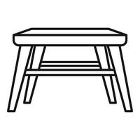 icono de muebles de jardín al aire libre, estilo de contorno vector