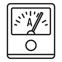 Ampere meter device icon, outline style vector