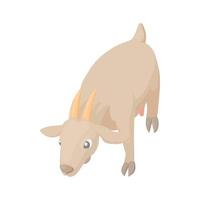 icono de vaca gris en estilo de dibujos animados vector