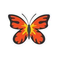 Summer butterfly icon, flat style. vector