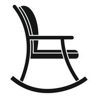 Mother rocking chair icon, simple style vector