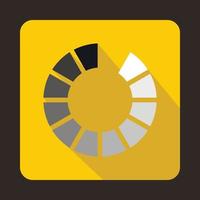 Loading circle icon, flat style vector