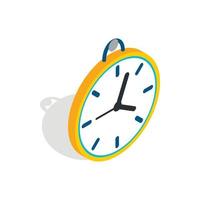 Wall clock with a loop icon, isometric 3d style vector