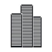 Skyscrapers in Singapore icon, simple style vector