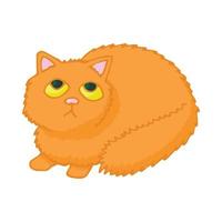 icono de gato, estilo de dibujos animados vector