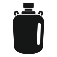 icono de matraz de agua de oro, estilo simple vector