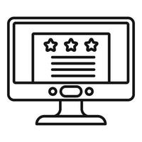 Online pr specialist icon, outline style vector