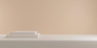 3D background scene with podium. Minimal product display mockup with geometric shape object. 3D rendering. photo
