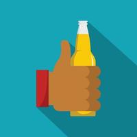 Beer icon, flat style. vector