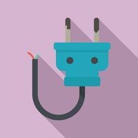 Garbage plug icon, flat style vector