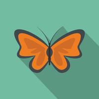 Bright butterfly icon, flat style. vector