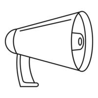 Noise of megaphone icon, outline style vector