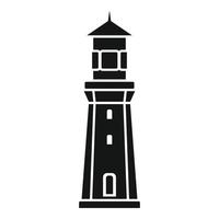 Port lighthouse icon, simple style vector