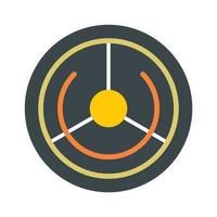 Futuristic aim target icon, flat style vector