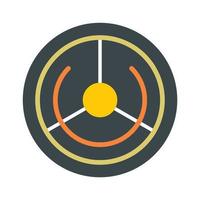 Futuristic aim target icon, flat style vector