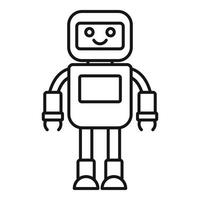 Cyber robot icon, outline style vector