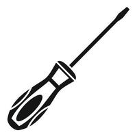 Line screwdriver icon, simple style vector