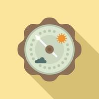 Home barometer icon, flat style vector