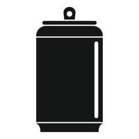 Empty tin can icon, simple style vector