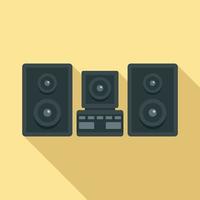 Stereo system icon, flat style vector