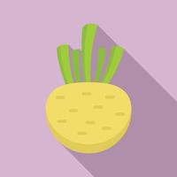 Celery root icon, flat style vector