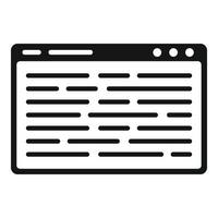 Web page machine learning icon, simple style vector