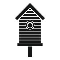 Homemade bird house icon, simple style vector