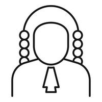 Courthouse judge icon, outline style vector