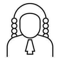 Courthouse judge icon, outline style vector