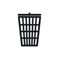 Trash can icon, simple style vector