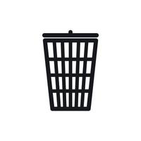 Trash can icon, simple style vector