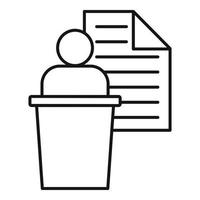 Admin speaker icon, outline style vector