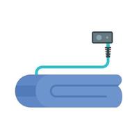 Electric blanket device icon, flat style vector