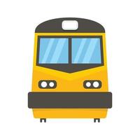Front of train icon, flat style vector