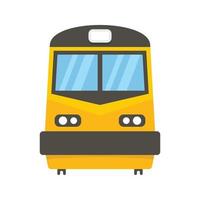 Front of train icon, flat style vector