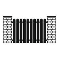 City fence icon, simple style. vector