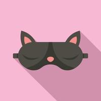 Cover sleeping mask icon, flat style vector