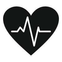 Healthy heart icon, simple style vector