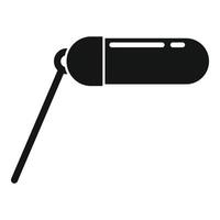 Video microphone icon, simple style vector