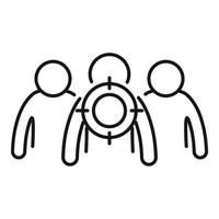 Recruiter target icon, outline style vector