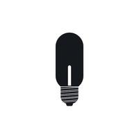 Light bulb icon, simple style vector