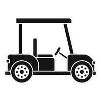 Golf car icon, simple style vector